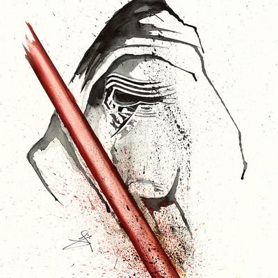 Kylo ren close up - print