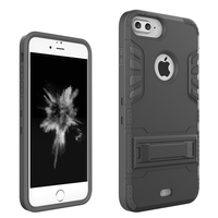 Protective Phone Case For iPhone7 Plus 5.5'' 2 in 1 Armor Series Anti-slip Black - Thumbnail 2