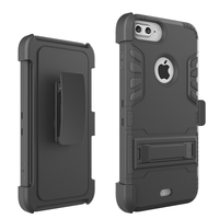 Protective Phone Case For iPhone7 Plus 5.5'' 2 in 1 Armor Series Anti-slip Black - Thumbnail 1