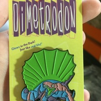 Glow-in-the-Dark Dimetrodon Pin - Thumbnail 1