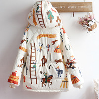 Harajuku cartoon graffiti coat - Thumbnail 1