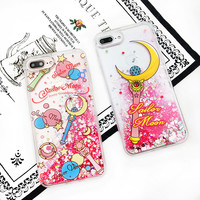 Sailor Moon Quicksand Phone Case for iphone 6/6s/6plus/7/7plus/8/8p/X - Thumbnail 1