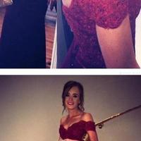 Off-shoulder mermaid embroidery floor-length long prom dresses,cheap evening dresses,2017 prom dress,sexy prom dress - Thumbnail 4