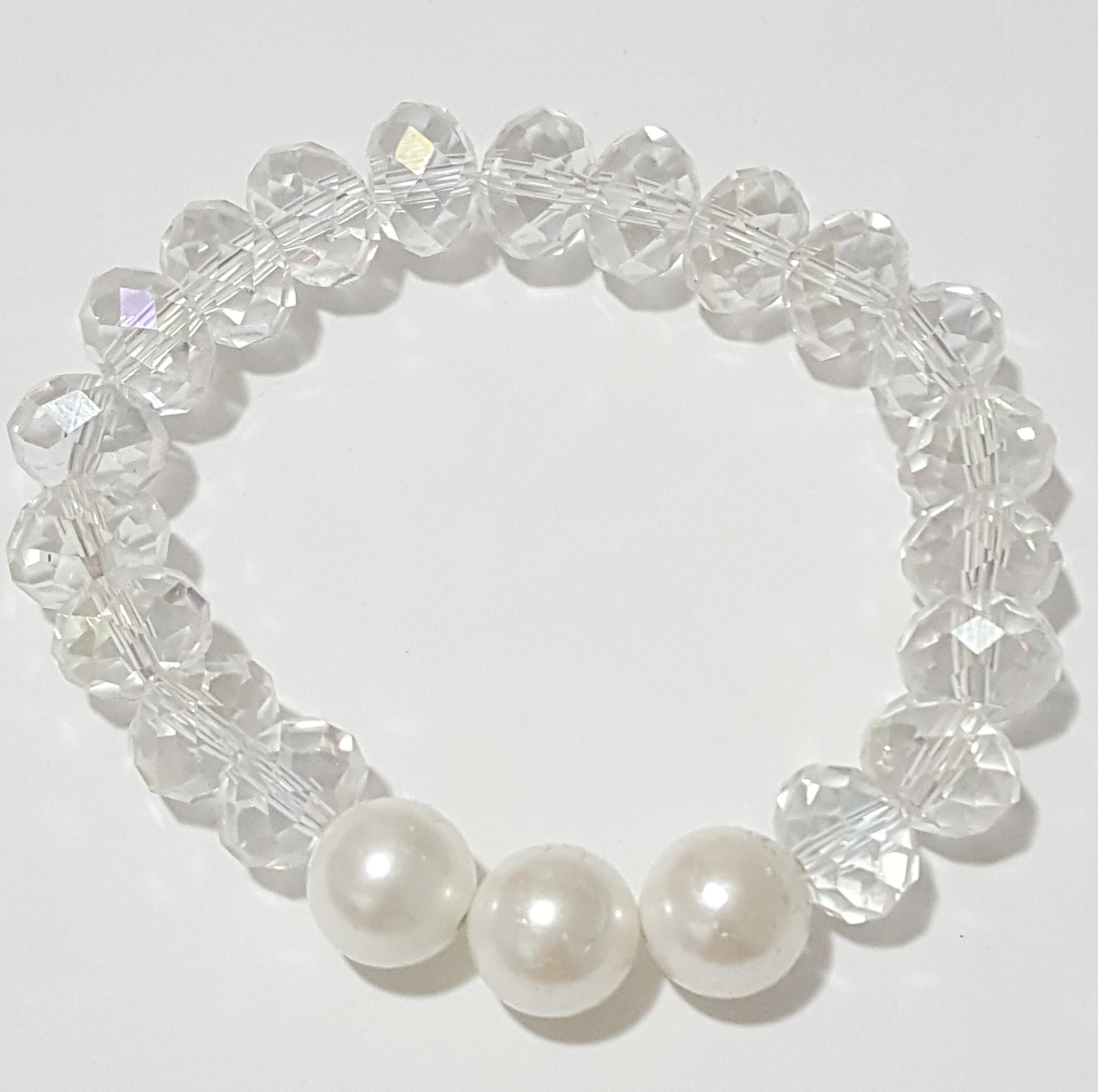 Clear Beaded Bracelet