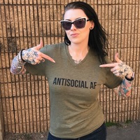 Antisocial AF Unisex Tee - Thumbnail 1