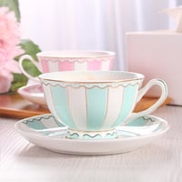 Harajuku Creative Pastoral Stripes Afternoon Tea Cups Coffee Cups - Thumbnail 2