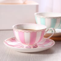 Harajuku Creative Pastoral Stripes Afternoon Tea Cups Coffee Cups - Thumbnail 1