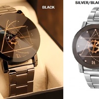 Gear Geometric Steel Band Quartz Watch - Thumbnail 4