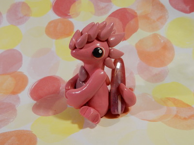 Pink Striped Stone Dragon