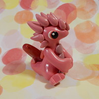 Pink Striped Stone Dragon - Thumbnail 2