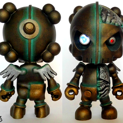 7" skullhead bronze cyborg flayed companion