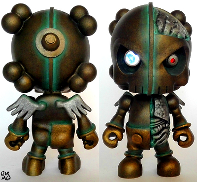 7" skullhead bronze cyborg flayed companion