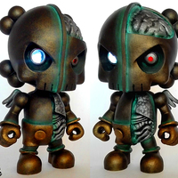 7" skullhead bronze cyborg flayed companion - Thumbnail 1