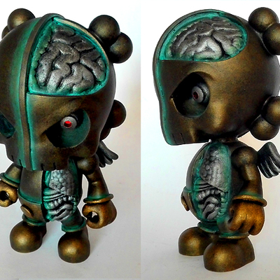 7" skullhead bronze cyborg flayed companion