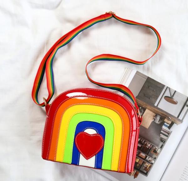 Rainbow Heart Shoulder Bag