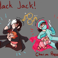 Black Jack Clear Acrylic Charm - Thumbnail 1