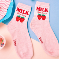 200ML STRAWBERRY MILK SOCKS ( 2 colors ) - Thumbnail 1
