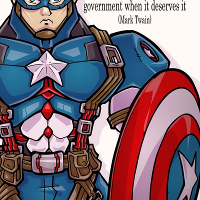 Captain america print