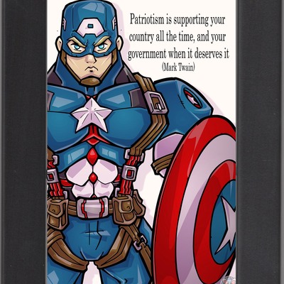 Captain america (mini print)