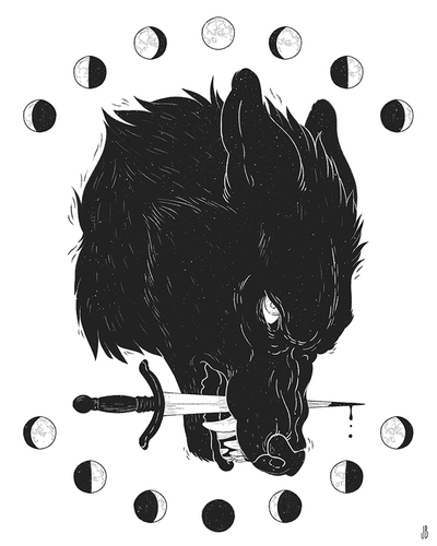 Moon Wolf - Print