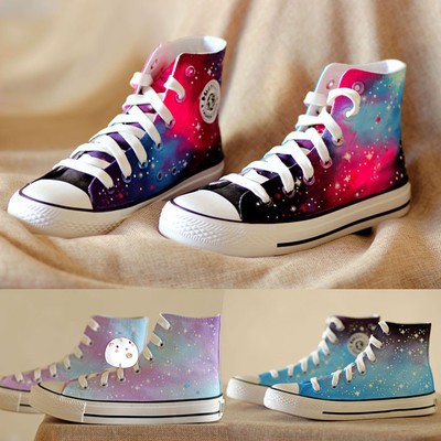 Harajuku cosmic galaxy hand-painted shoes - Thumbnail 5