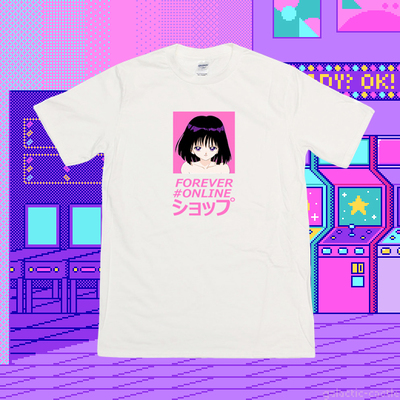 SAILOR SATURN ANIME TEE ( 2 colors )