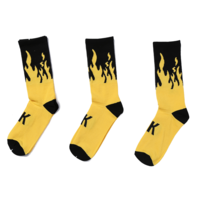 F.U.C.K YELLOW FLAME SOCKS - Thumbnail 1