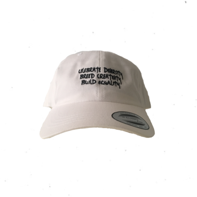 Black on white dad cap-"the vision"