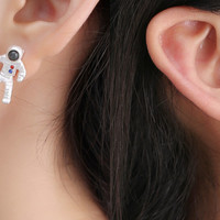 Harajuku cosmic astronaut necklace / earring - Thumbnail 2