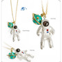 Harajuku cosmic astronaut necklace / earring-1