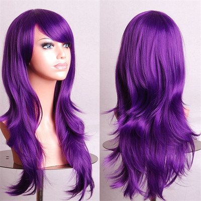 Purple wavy wig