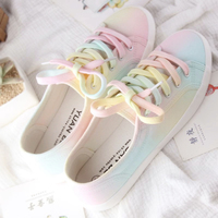 Harajuku tied with gradient hand-painted shoes - Thumbnail 2