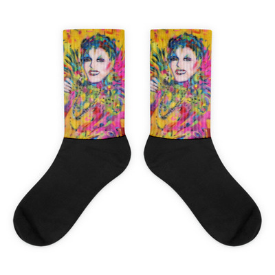 Dale roberts collection - the dame black socks - by michael david