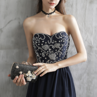 Dark Navy Sweetheart Prom dress, sexy prom dress,Evening Dress,Charming prom dress, long prom dress,prom dresses, elegant prom dress, prom dress Z119 - Thumbnail 2