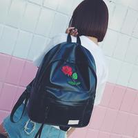 Black Rose O-ring Unisex Backpack - Thumbnail 2