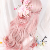 Sakura Pastel Pink Curly Wig - Thumbnail 1