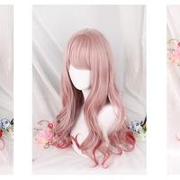 Sakura Pastel Pink Curly Wig - Thumbnail 2