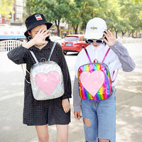 HARAJUKU TRANSPARENT HEART HOLOGRAM BACKPACK - Thumbnail 2