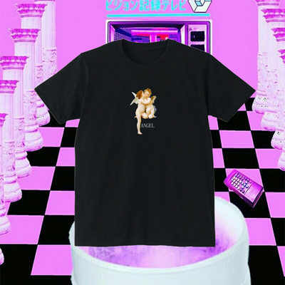 Cupid angles t shirt in black / white