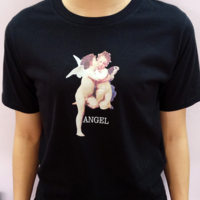 CUPID ANGLES T SHIRT IN BLACK / WHITE - Thumbnail 1
