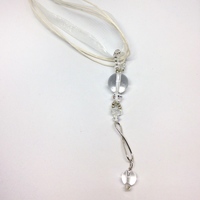 April Birthstone Inspired Quartz Infinity Pendant - Thumbnail 4