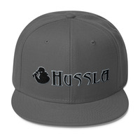Hussla black gray 0617 Wool Blend Snapback - Thumbnail 6