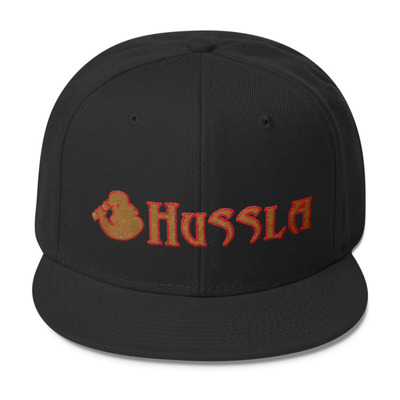 Hussla gold red 0617 wool blend snapback