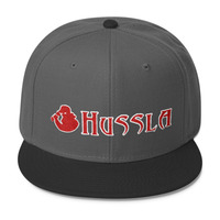 Hussla red white 0617 Wool Blend Snapback - Thumbnail 3