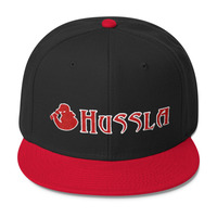 Hussla red white 0617 Wool Blend Snapback - Thumbnail 4