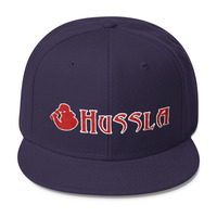 Hussla red white 0617 Wool Blend Snapback - Thumbnail 5