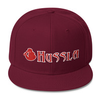 Hussla red white 0617 Wool Blend Snapback - Thumbnail 6