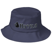 Hussla black grey 0617 Old School Bucket Hat - Thumbnail 1