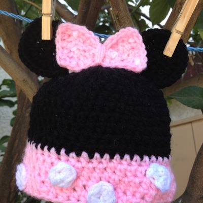 Minnie mouse inspired beanie
