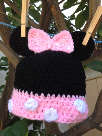 Minnie mouse inspired beanie